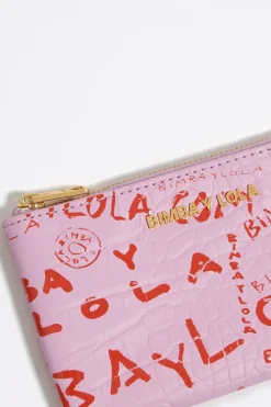 Mujer BIMBA Y LOLA Carteras Y Monederos<Monedero Grabado Cocodrilo Rosa