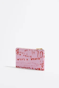 Mujer BIMBA Y LOLA Carteras Y Monederos<Monedero Grabado Cocodrilo Rosa