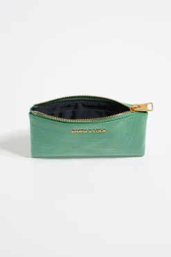 Mujer BIMBA Y LOLA Carteras Y Monederos<Monedero Grabado Cocodrilo Verde