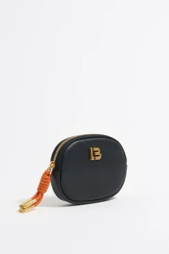 Mujer BIMBA Y LOLA Piel<Monedero Ovalado Piel Negro