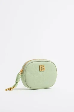 Mujer BIMBA Y LOLA Piel<Monedero Ovalado Piel Verde Pastel