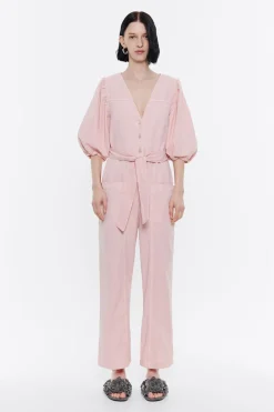 Mujer BIMBA Y LOLA Vestidos Y Monos<Mono Cargo Mangas Abullonadas Rosa