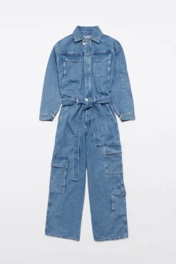 Mujer BIMBA Y LOLA Vestidos Y Monos<Mono Denim Cargo Azul