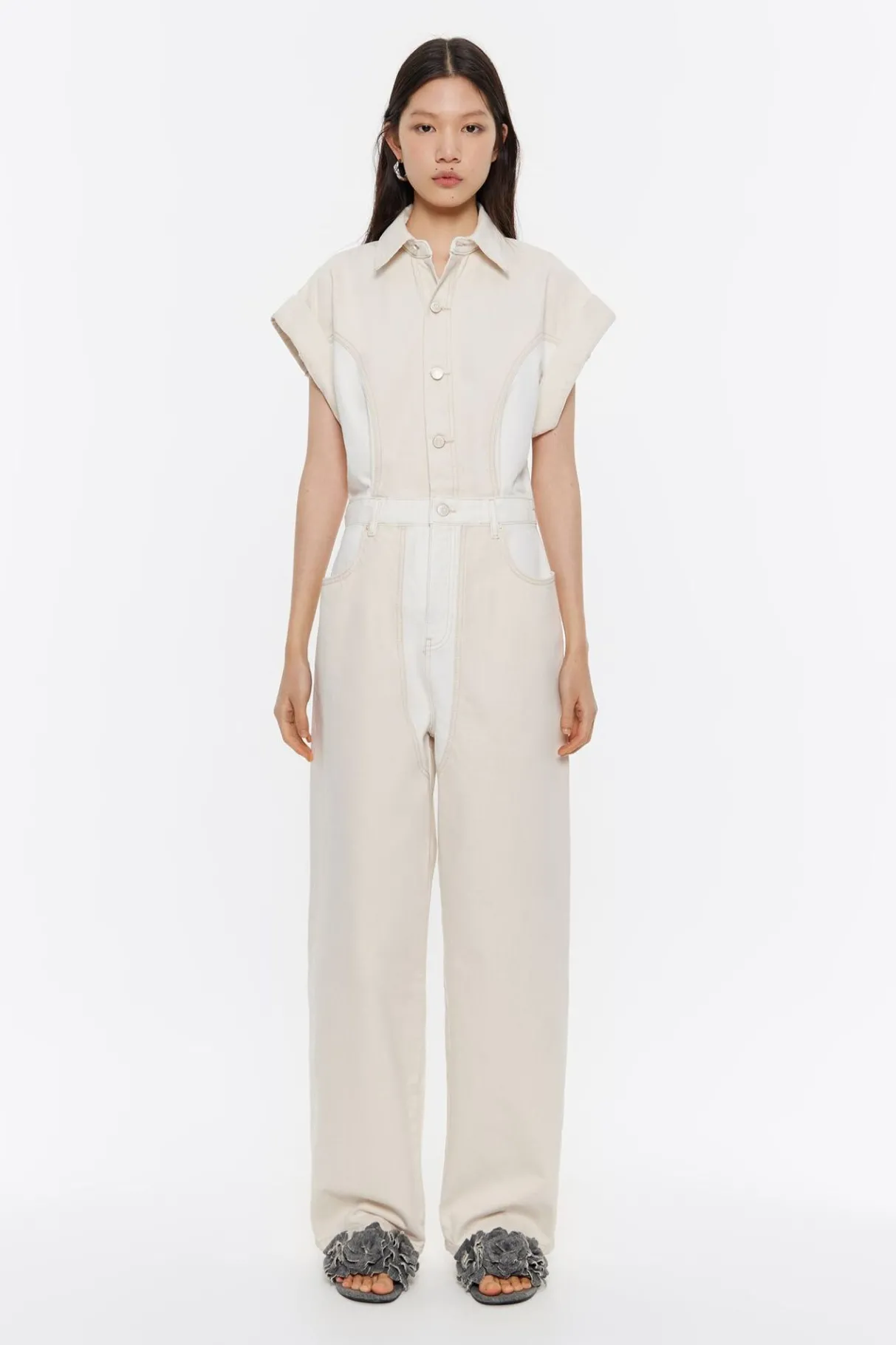 Mujer BIMBA Y LOLA Vestidos Y Monos<Mono Denim Cargo Bicolor