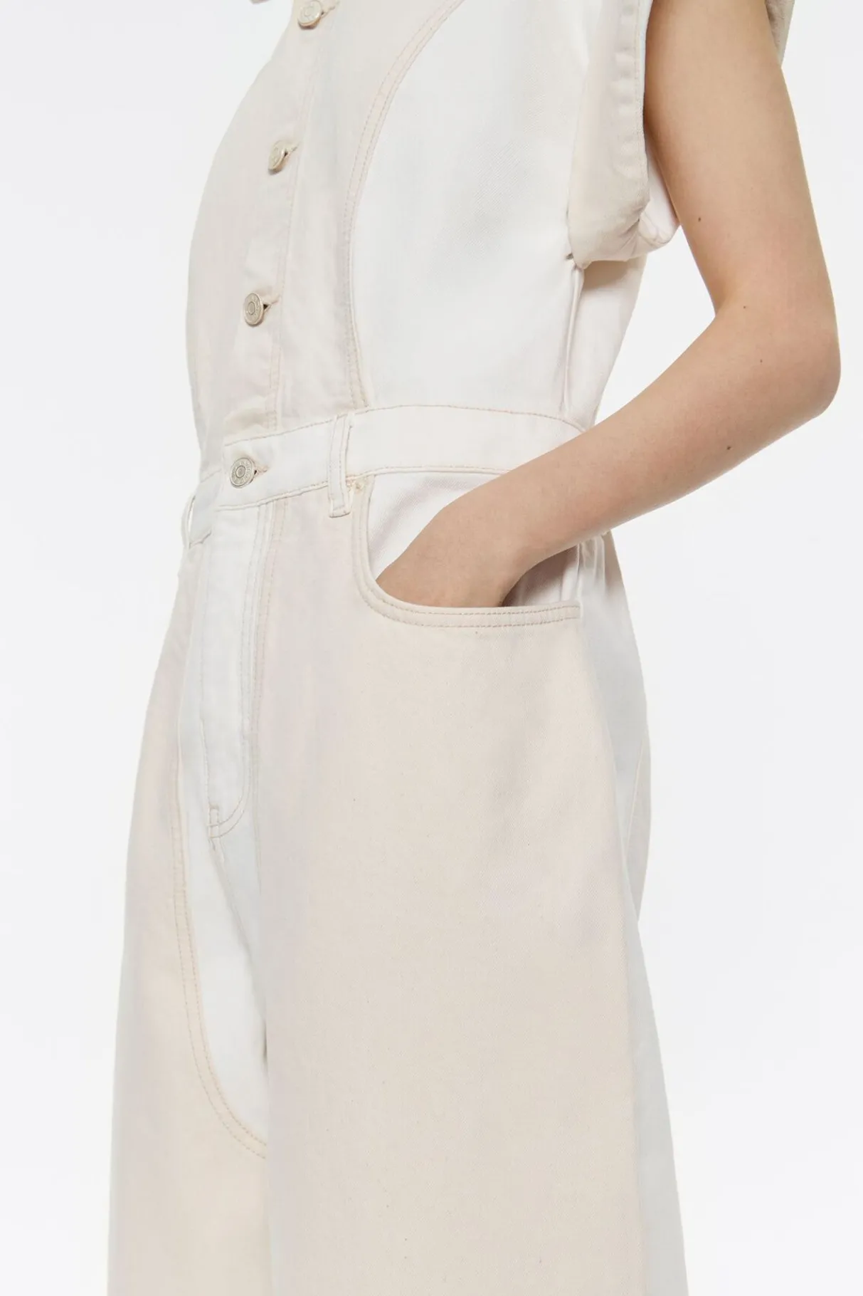 Mujer BIMBA Y LOLA Vestidos Y Monos<Mono Denim Cargo Bicolor