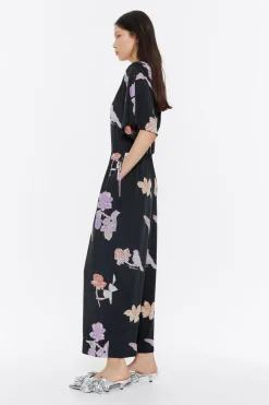 Mujer BIMBA Y LOLA Vestidos Y Monos<Mono Fluido Birds Gris Oscuro