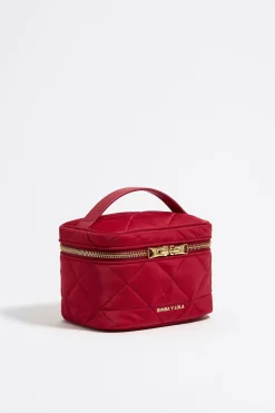 Mujer BIMBA Y LOLA Nylon<Neceser Maquillaje Mediano Nylon Rojo Oscuro