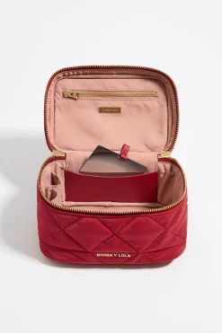 Mujer BIMBA Y LOLA Nylon<Neceser Maquillaje Mediano Nylon Rojo Oscuro