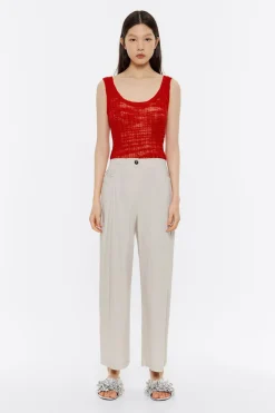 Mujer BIMBA Y LOLA Pantalones<Pantalon Campana Algodon Piedra