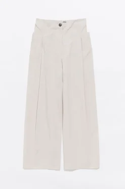 Mujer BIMBA Y LOLA Pantalones<Pantalon Campana Algodon Piedra