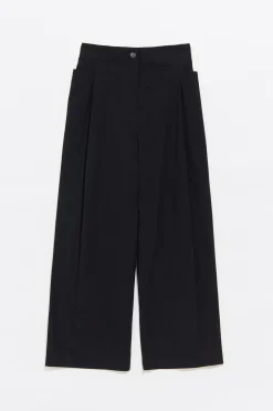 Mujer BIMBA Y LOLA Pantalones<Pantalon Campana Algodon Negro