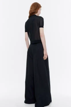 Mujer BIMBA Y LOLA Pantalones<Pantalon Campana Pinzas Negro