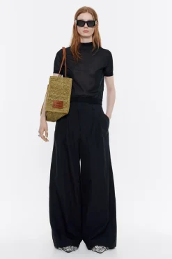 Mujer BIMBA Y LOLA Pantalones<Pantalon Campana Pinzas Negro