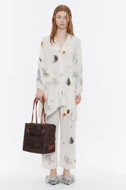 Mujer BIMBA Y LOLA Pantalones<Pantalon Carrot Lino Waves Marfil