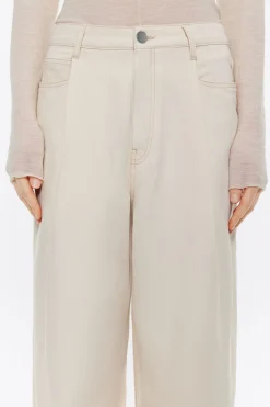 Mujer BIMBA Y LOLA Total Look<Pantalon Denim Pinzas Crudo