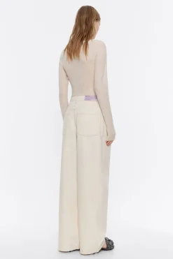 Mujer BIMBA Y LOLA Pantalones<Pantalon Denim Pinzas Crudo