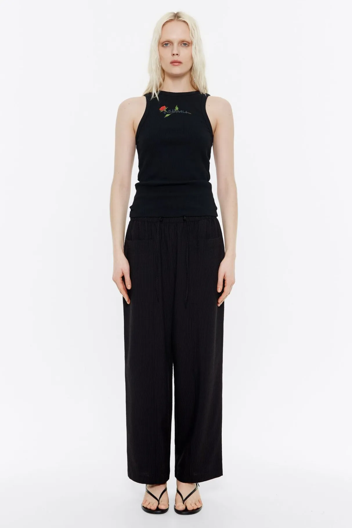 Mujer BIMBA Y LOLA Pantalones<Pantalon Jogger Algodon Negro