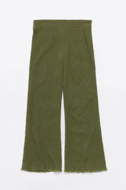 Mujer BIMBA Y LOLA Pantalones<Pantalon Recto Desflecado Caqui