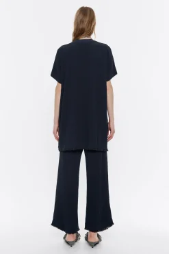 Mujer BIMBA Y LOLA Total Look<Pantalon Recto Desflecado Antracita