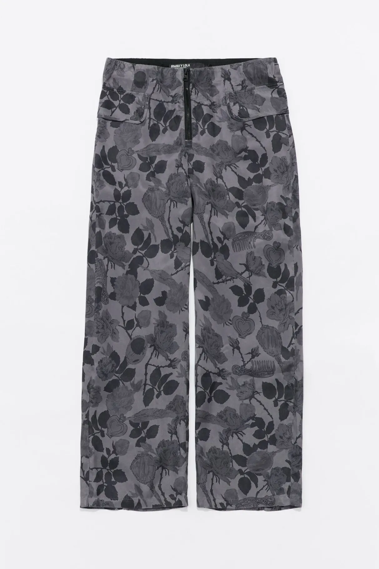 Mujer BIMBA Y LOLA Total Look<Pantalon Recto Fluido Canary Camo Caqui