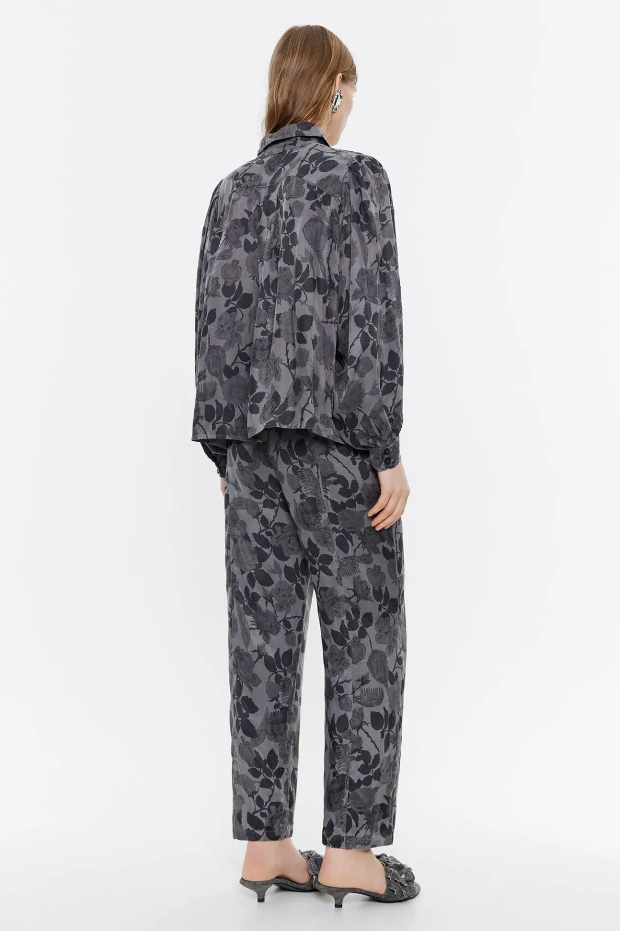 Mujer BIMBA Y LOLA Total Look<Pantalon Recto Fluido Canary Camo Caqui