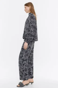 Mujer BIMBA Y LOLA Pantalones<Pantalon Recto Fluido Canary Camo Caqui