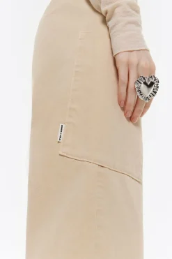 Mujer BIMBA Y LOLA Pantalones<Pantalon Recto Tobillero Beige
