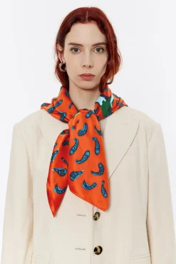 Mujer BIMBA Y LOLA Pañuelos<Panuelo Acuarela Patos Y Peces Naranja