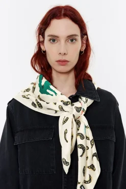 Mujer BIMBA Y LOLA Pañuelos<Panuelo Acuarela Patos Y Peces Blanco