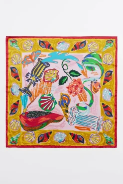 Mujer BIMBA Y LOLA Pañuelos<Panuelo Bodegon Marco Caracolas Rosa