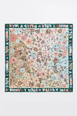 Mujer BIMBA Y LOLA Pañuelos<Panuelo Flores Marco Logo Verde