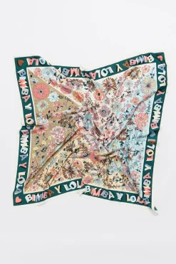 Mujer BIMBA Y LOLA Pañuelos<Panuelo Flores Marco Logo Verde