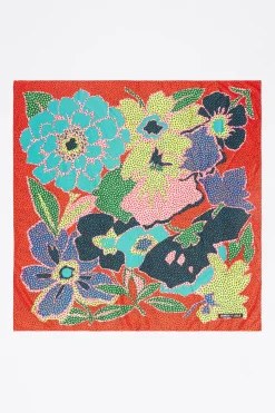 Mujer BIMBA Y LOLA Pañuelos<Panuelo Flores Puntillismo Rojo