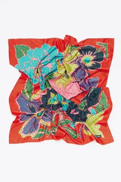 Mujer BIMBA Y LOLA Pañuelos<Panuelo Flores Puntillismo Rojo