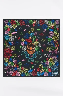 Mujer BIMBA Y LOLA Pañuelos<Panuelo Fondo Del Mar Multicolor Fondo Negro