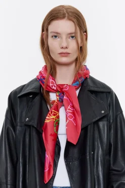 Mujer BIMBA Y LOLA Pañuelos<Panuelo Fondo Del Mar Multicolor Fondo Fresa