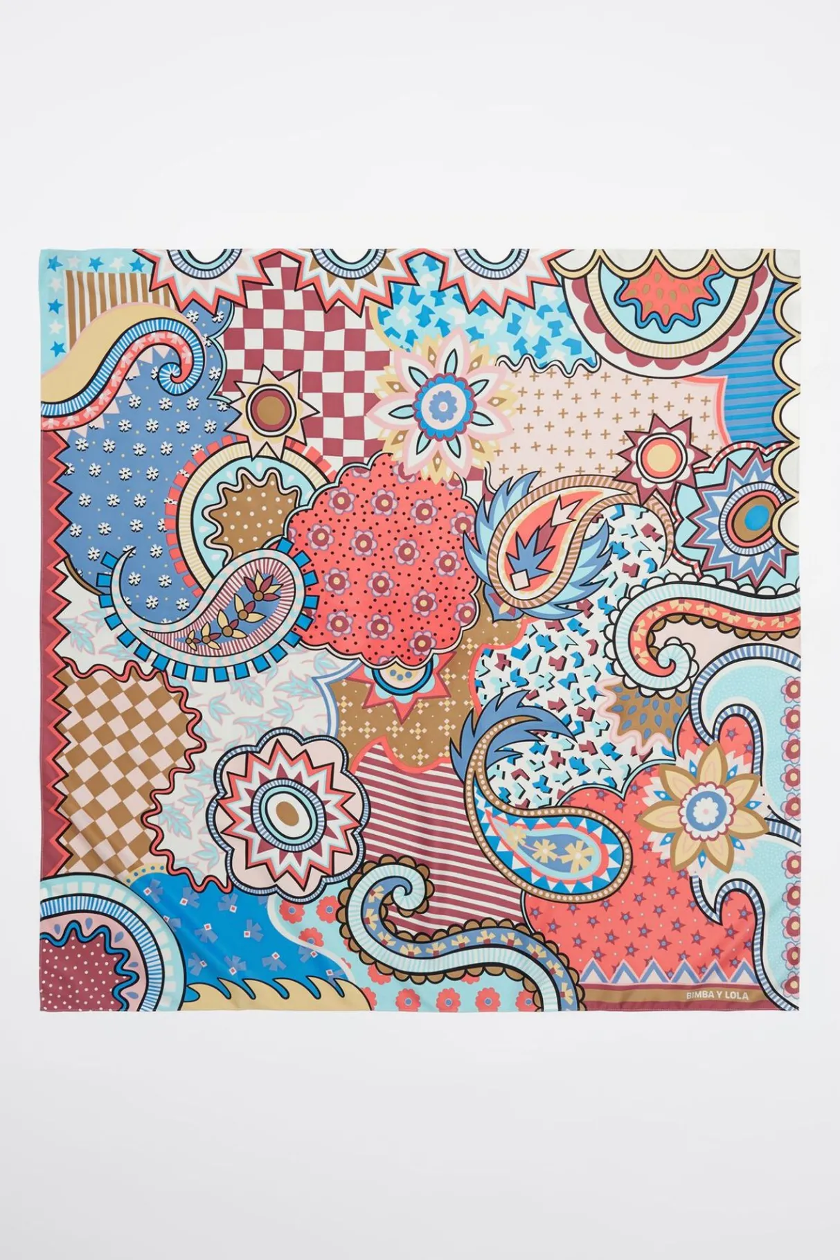 Mujer BIMBA Y LOLA Pañuelos<Panuelo Paisley Y Patchwork Estampados Multicolor
