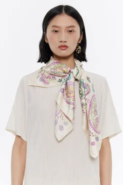 Mujer BIMBA Y LOLA Pañuelos<Panuelo Pasley Acuarela Marfil