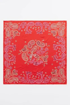 Mujer BIMBA Y LOLA Pañuelos<Panuelo Pasley Acuarela Rojo