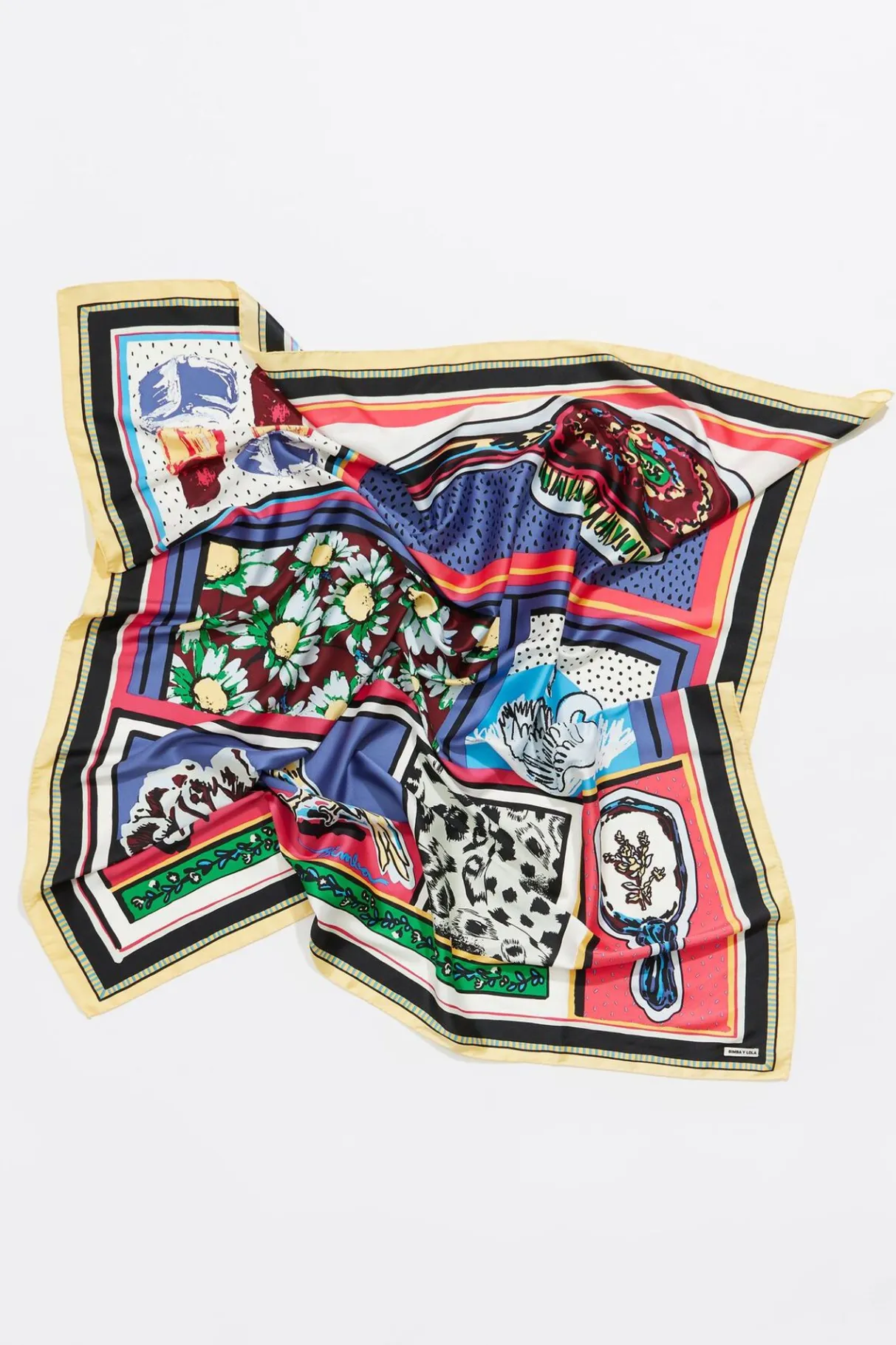 Mujer BIMBA Y LOLA Pañuelos<Panuelo Peines Vintage Frambuesa