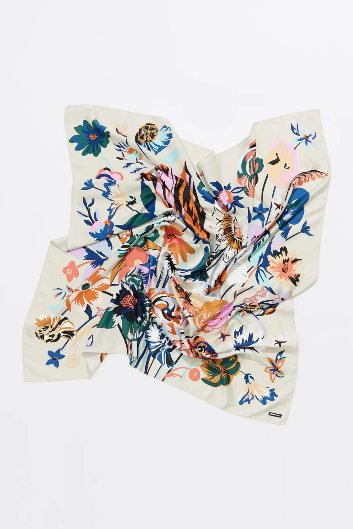 Mujer BIMBA Y LOLA Pañuelos<Panuelo Ramo De Flores Blanco