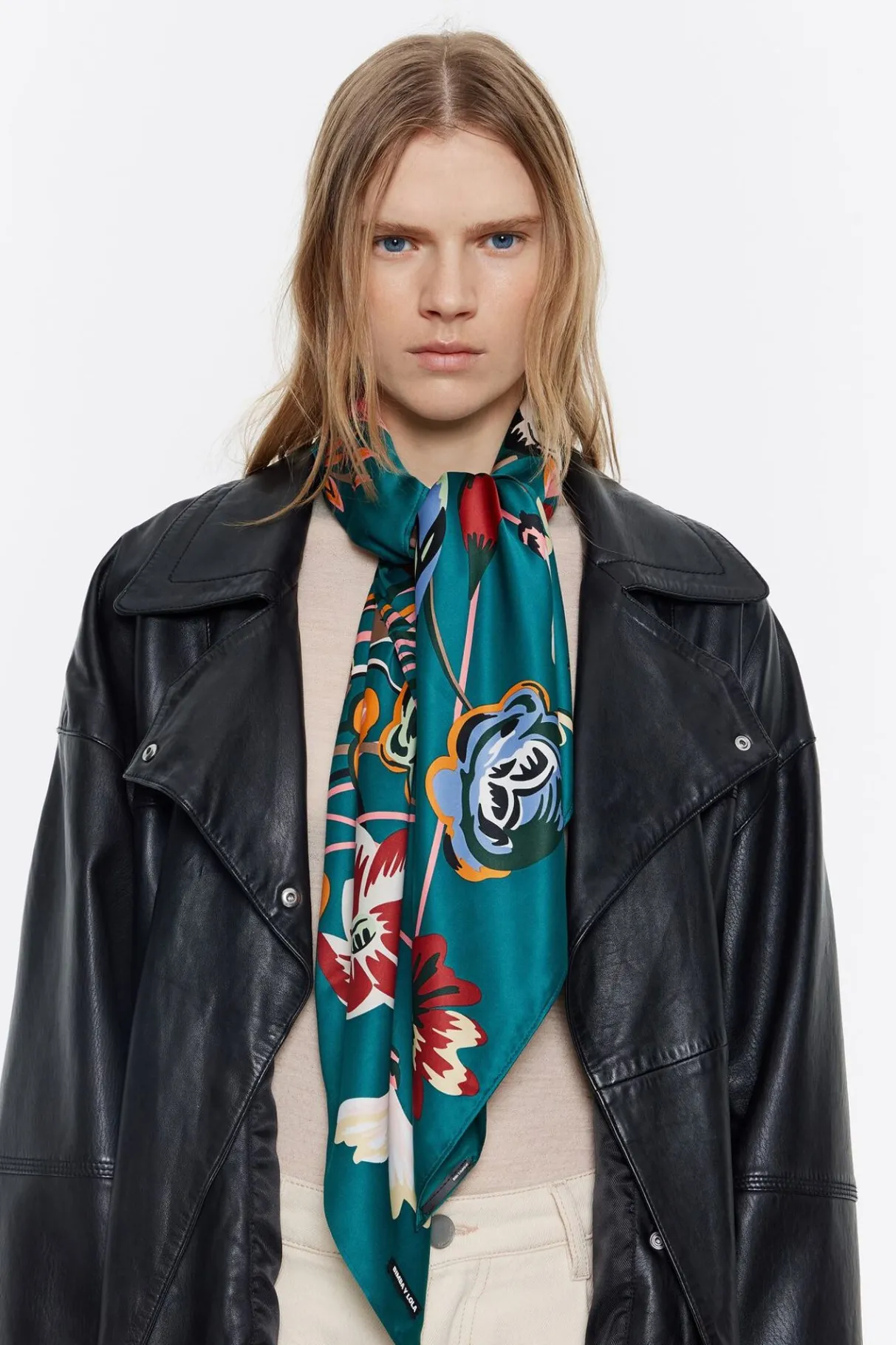 Mujer BIMBA Y LOLA Pañuelos<Panuelo Ramo De Flores Verde