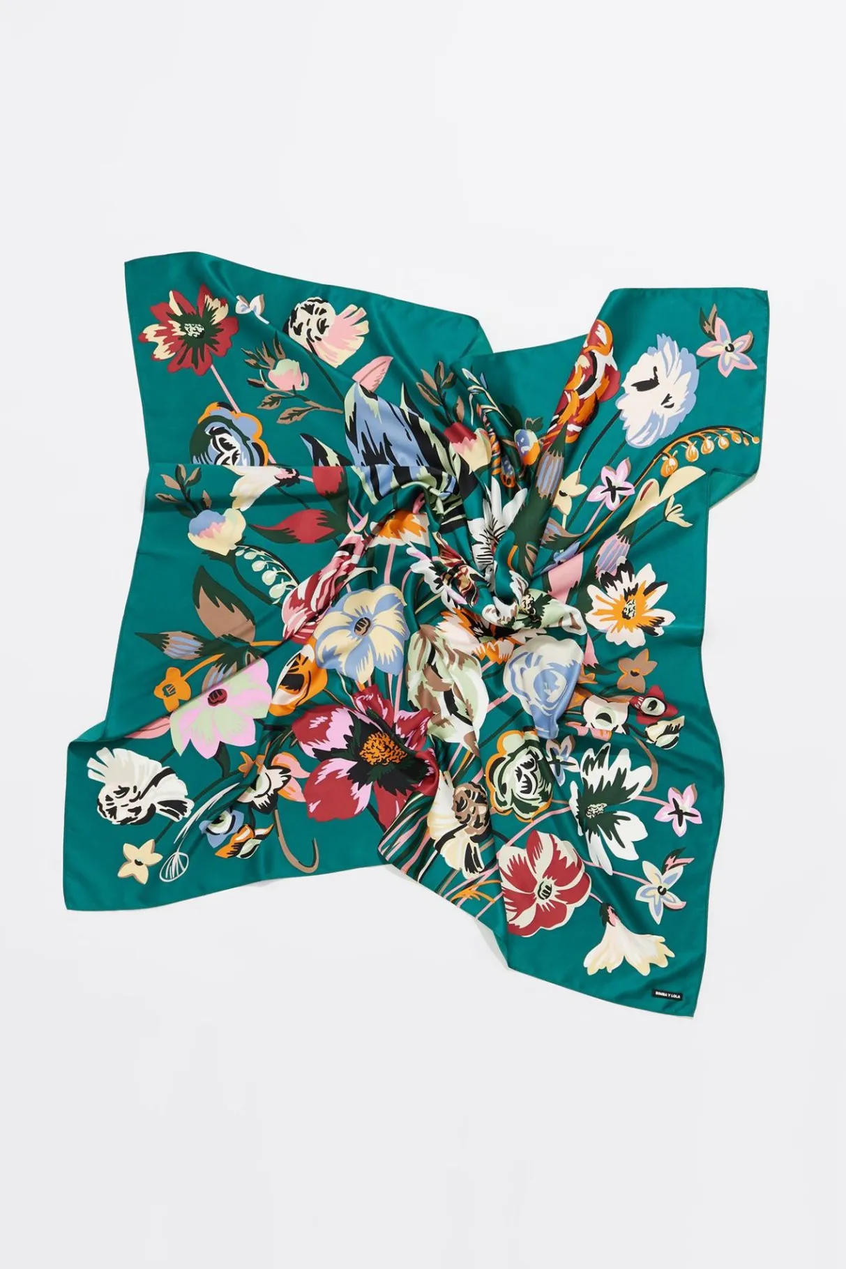 Mujer BIMBA Y LOLA Pañuelos<Panuelo Ramo De Flores Verde