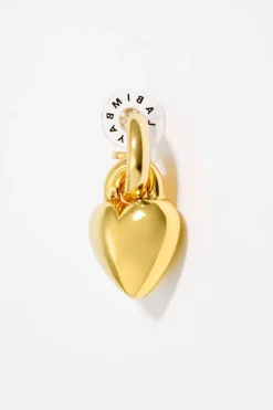 Mujer BIMBA Y LOLA Pendientes<Pendiente Aro Corazon Metal Dorado