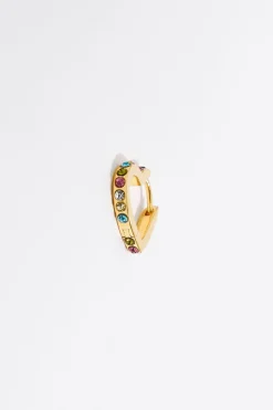 Mujer BIMBA Y LOLA Pendientes<Pendientes Aro Corazon Cristales Dorados