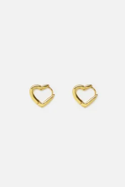 Mujer BIMBA Y LOLA Pendientes<Pendientes Aro Corazon Dorados