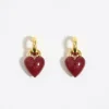 Mujer BIMBA Y LOLA Pendientes<Pendientes Aro Corazon Glitter Rojo