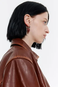 Mujer BIMBA Y LOLA Pendientes<Pendientes Aro Corazon Glitter Rosa