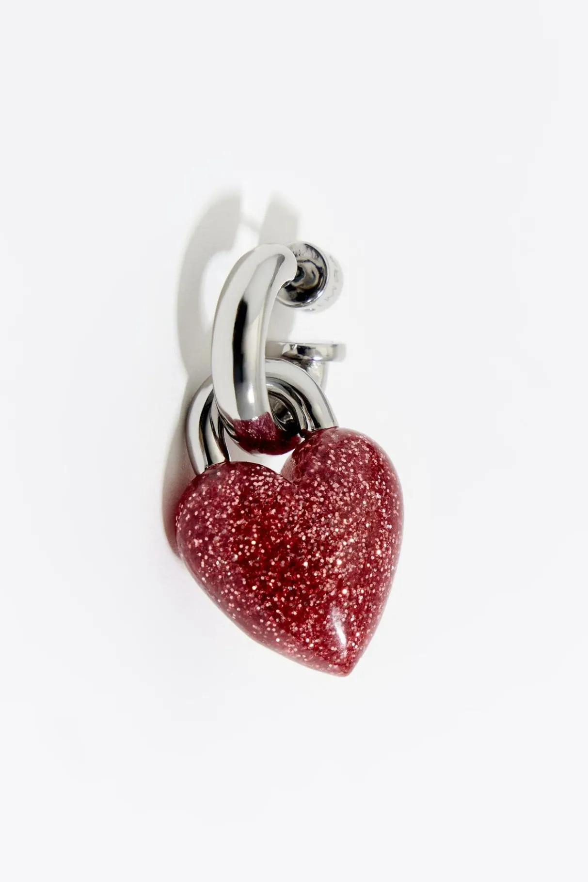 Mujer BIMBA Y LOLA Pendientes<Pendientes Aro Corazon Glitter Rosa