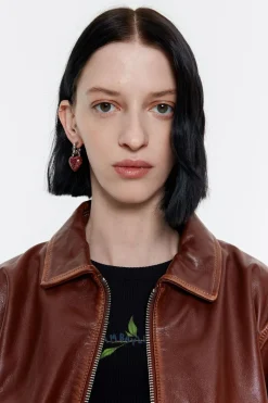 Mujer BIMBA Y LOLA Pendientes<Pendientes Aro Corazon Glitter Rosa